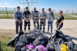 Летище София - акция - почистване