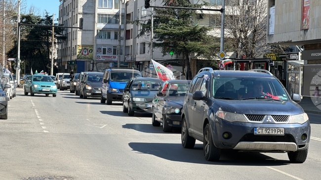 Стара Загора - протестно автошествие на миньори и енергетици