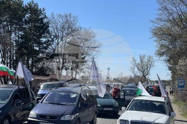 Стара Загора - протестно автошествие на миньори и енергетици