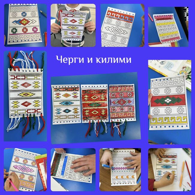 Ученици от училище „Родна реч“ в Лестър рисуваха пролетни картини и научиха как се изработва черга