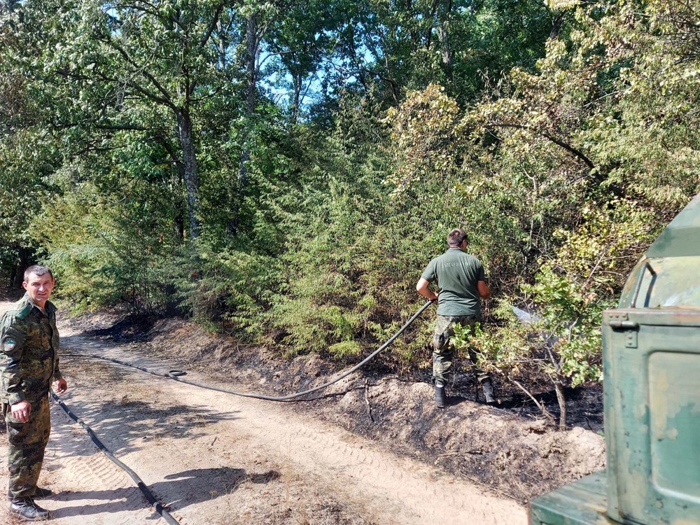 Село Пъстрово -  военнослужещи - пожар - гасене