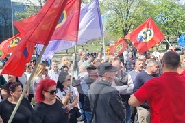 Република Северна Македония - Съюз на синдикатите - протест