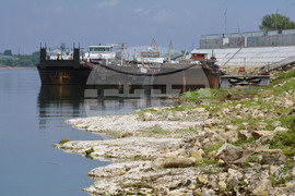 Русе - река Дунав - ниско ниво