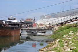 Русе - река Дунав - ниско ниво