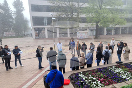 Добрич - протест - изсичане на дървета