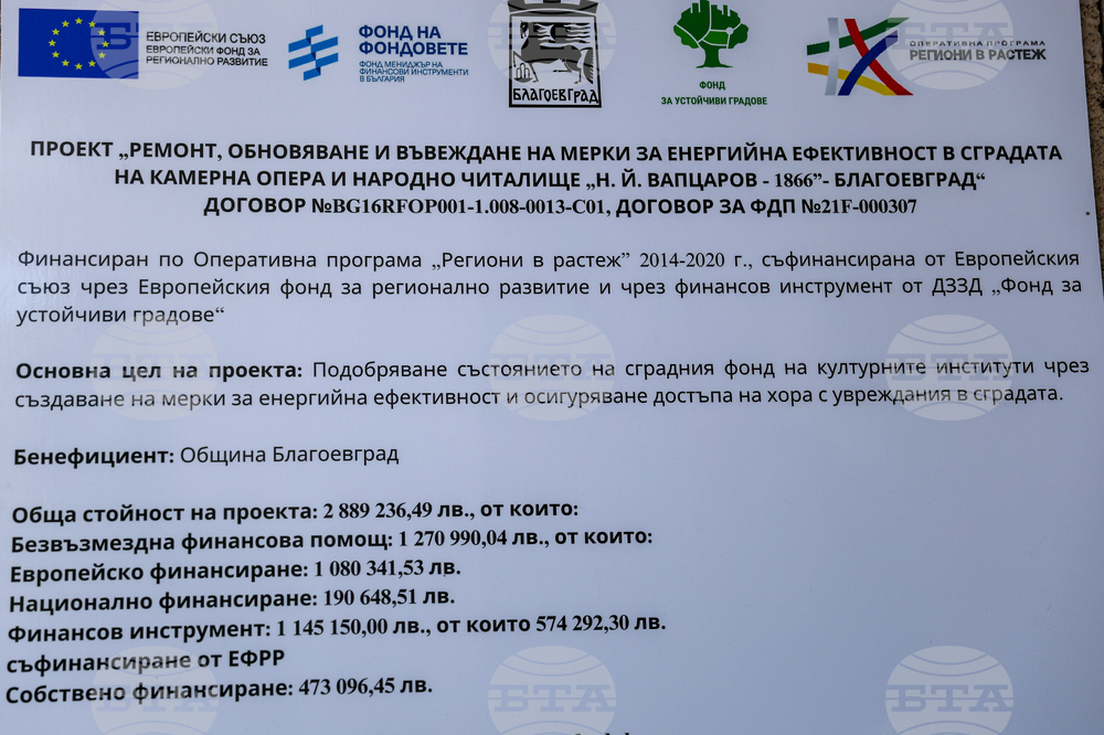 Благоевград - Камерна опера - читалище - церемония - ремонт