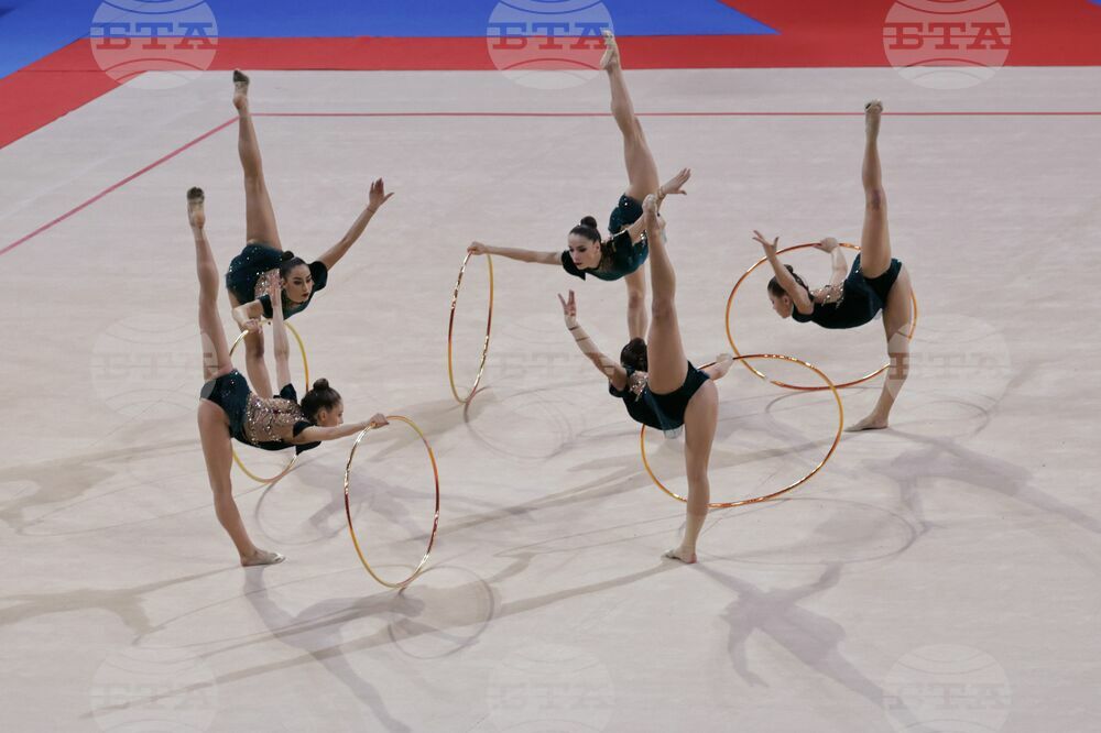 Bulgarian Rhythmic Gymnastics Ensemble Ranks Fourth in Group All-Around in European Cup in Baku