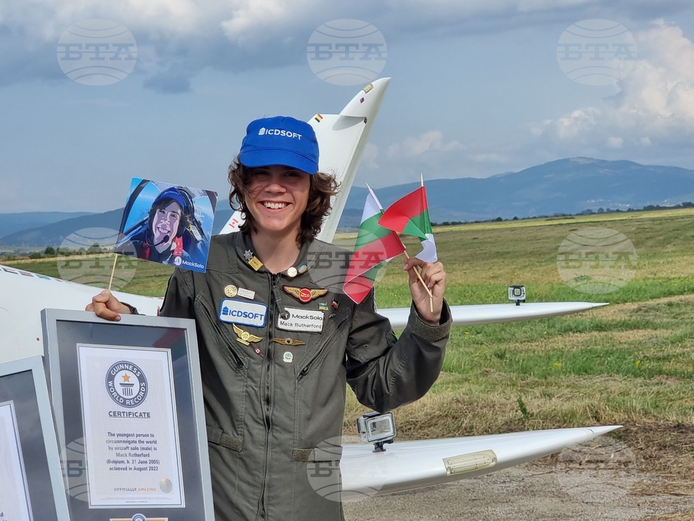 Teen Pilot Mack Rutherford Lands in Bulgaria, Completing World Record Solo Flight