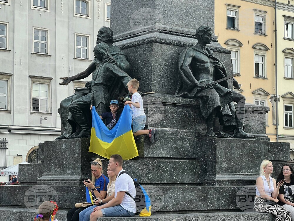 Полша - Краков - демонстрация в подкрепа на Украйна