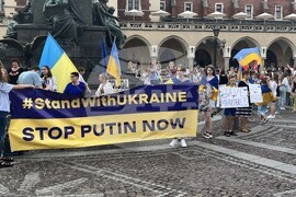 Полша - Краков - демонстрация в подкрепа на Украйна