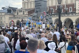 Полша - Краков - демонстрация в подкрепа на Украйна