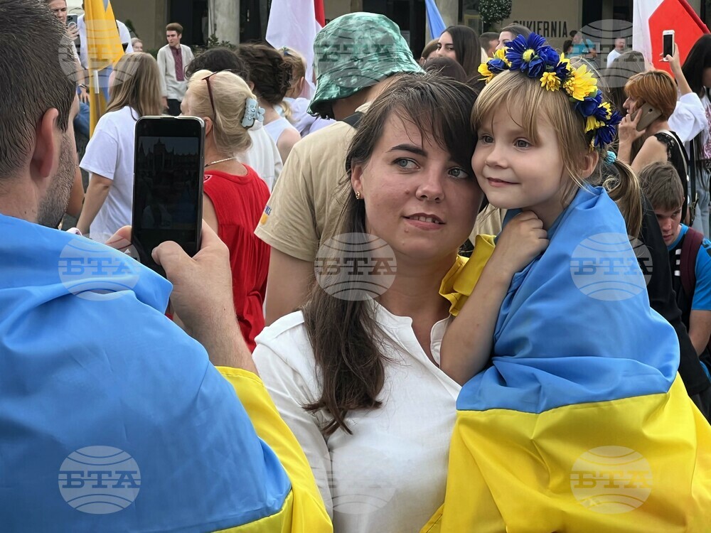 В редица полски градове имаше демонстрации по повод Деня на независимостта на Украйна