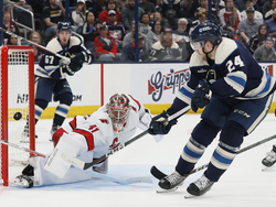 APTOPIX Hurricanes Blue Jackets Hockey