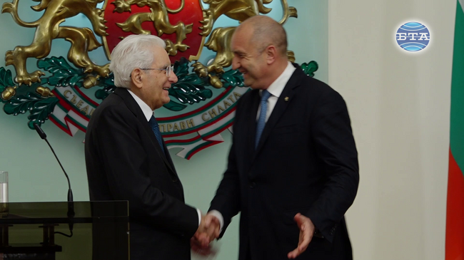 Румен Радев благодари на колегата си Серджо Матарела за подкрепата на Италия за пълноценното членство на България в Шенген