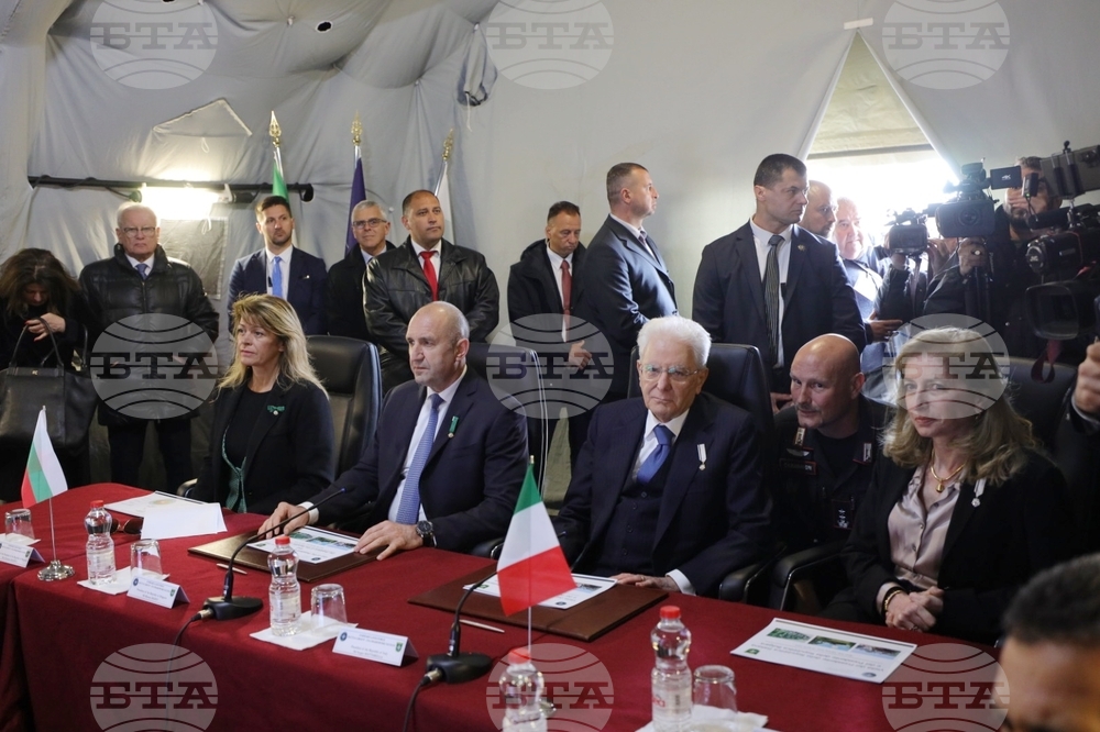 Ново село - учебен полигон - Румен Радев - Серджо Матарела - посещение