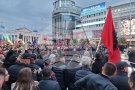 Република Северна Македония - митинг - Демократичен съюз за интеграция - Коалиция "Европейски Фронт"