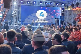 Република Северна Македония - митинг - Демократичен съюз за интеграция - Коалиция "Европейски Фронт"