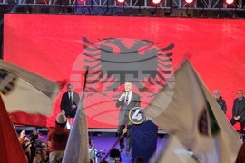 Република Северна Македония - митинг - Демократичен съюз за интеграция - Коалиция "Европейски Фронт"