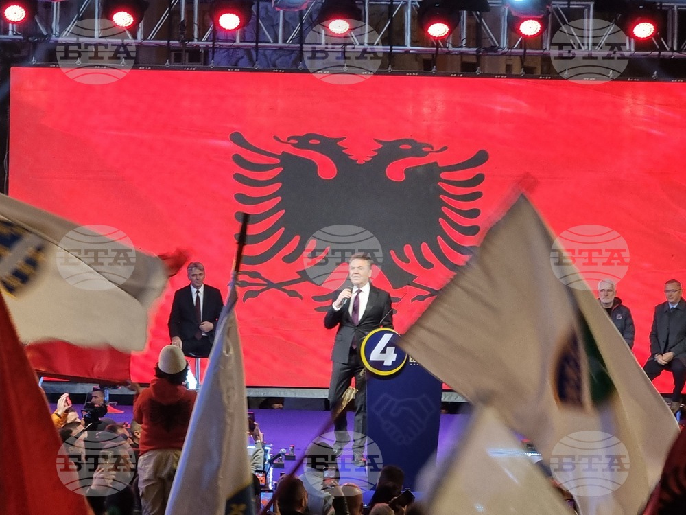 Република Северна Македония - митинг - Демократичен съюз за интеграция - Коалиция "Европейски Фронт"