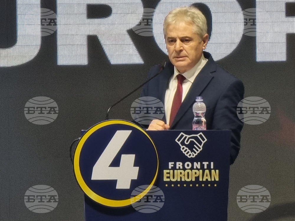 Република Северна Македония - митинг - Демократичен съюз за интеграция - Коалиция "Европейски Фронт"