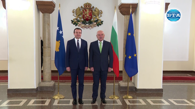 Възможностите за надграждане на отношенията между България и Косово обсъди служебният премиер Димитър Главчев с колегата си Албин Курти