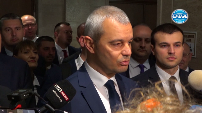 ПП-ДБ и БСП събориха кворума и провалиха възможността да гласуваме оставката на Желязков, каза Костадин Костадинов 