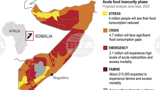 Броят на гладуващите в Сомалия се е удвоил за една година, съобщава ООН
