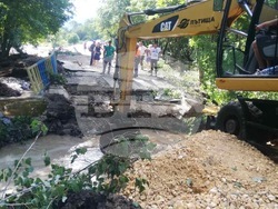 Разчистване на пострадалите при бедствията села Каравелово, Богдан и Слатина в община Карлово