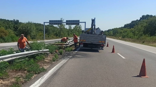 Шофьорите да карат внимателно в участъци от АМ „Тракия“. Подменят се ограничителни системи