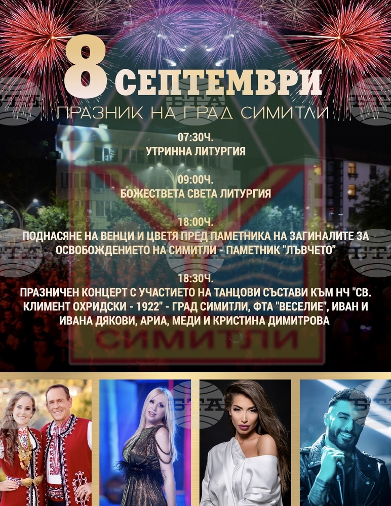 Симитли отбелязва днес празника на града