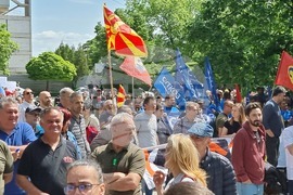 Република Северна Македония - Съюз на синдикатите на Македония - протестен марш