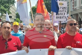 Република Северна Македония - Съюз на синдикатите на Македония - протестен марш