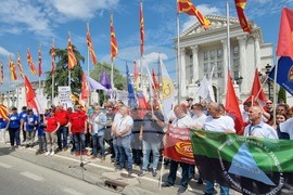 Република Северна Македония - Съюз на синдикатите на Македония - протестен марш