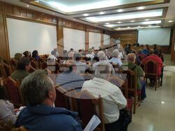 директорът на стопанството инж. Цанко Николов по време на среща с кметовете на всички 64 населени места от община Добричка