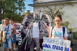 Гълъбово - ТЕЦ "Брикел" - протест срещу замърсяването