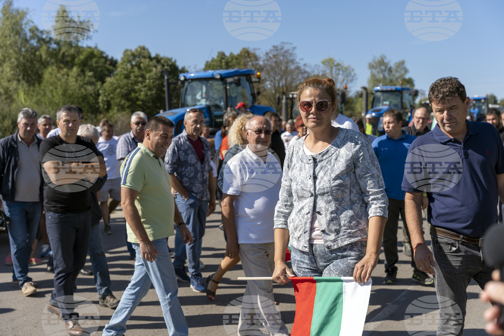 Добрич - зърнопроизводители - протест – Снимка: Александра Антонова