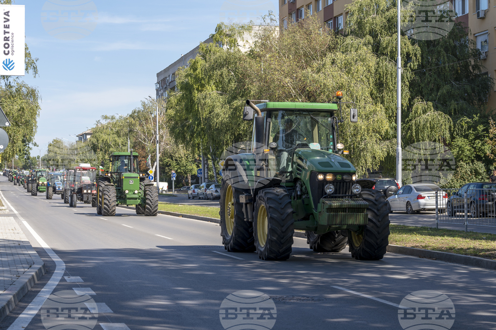 Добрич - зърнопроизводители - протест – Снимка: Александра Антонова