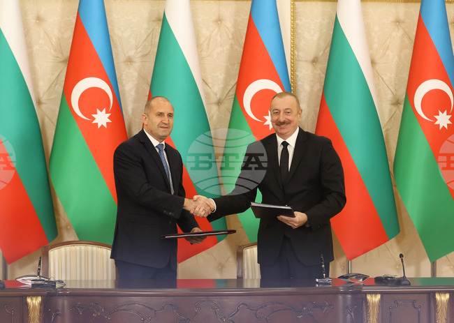 Азербайджан - България - президенти - двустранно сътрудничество - документи - подписване