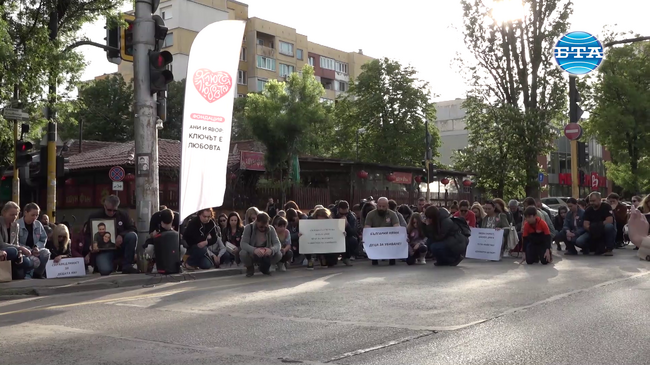 С протест и шествие бе отбелязана годишнината от загубата на Ани и Явор, блъснати на пешеходна пътека в София
