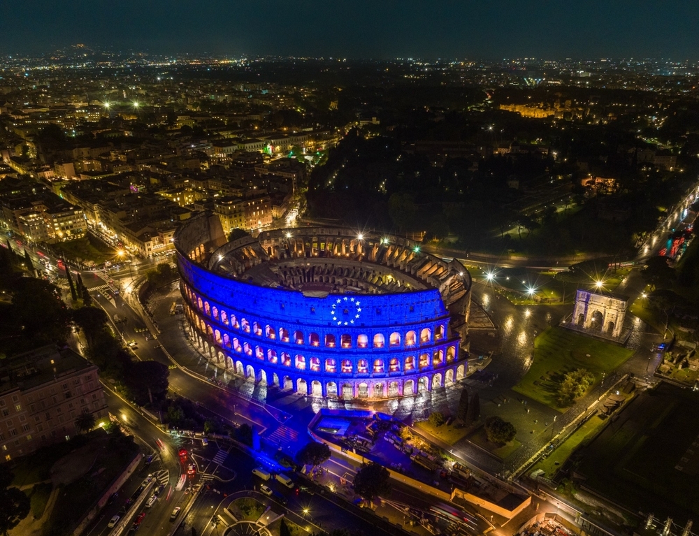 Ден на Европа - паметници в ЕС, осветени преди европейските избори