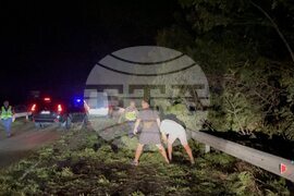 Бургас - пътят Бургас-Поморие след бурята