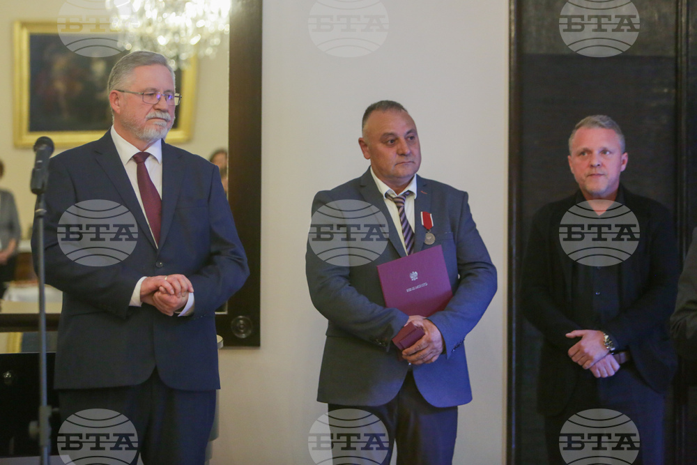 Посолство на Полша Мачей Шимански - Тошко Сашов - награждаване