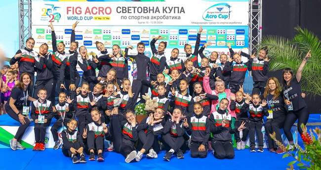 Община Сливен: Спортният клуб по акробатика „Стефан Данчев“ с медали от Световната купа и Международния турнир „Акро Къп Бургас“