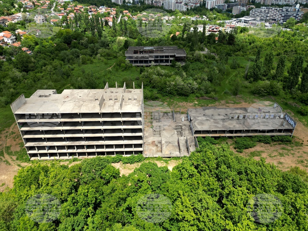 Горна баня - изглед с дрон над терена определен за национална детска болница