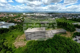 Горна баня - изглед с дрон над терена определен за национална детска болница