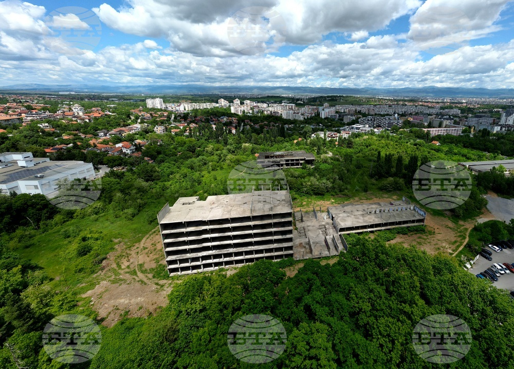 Горна баня - изглед с дрон над терена определен за национална детска болница