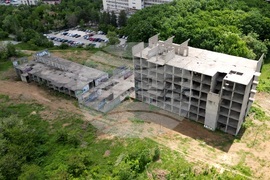 Горна баня - изглед с дрон над терена определен за национална детска болница