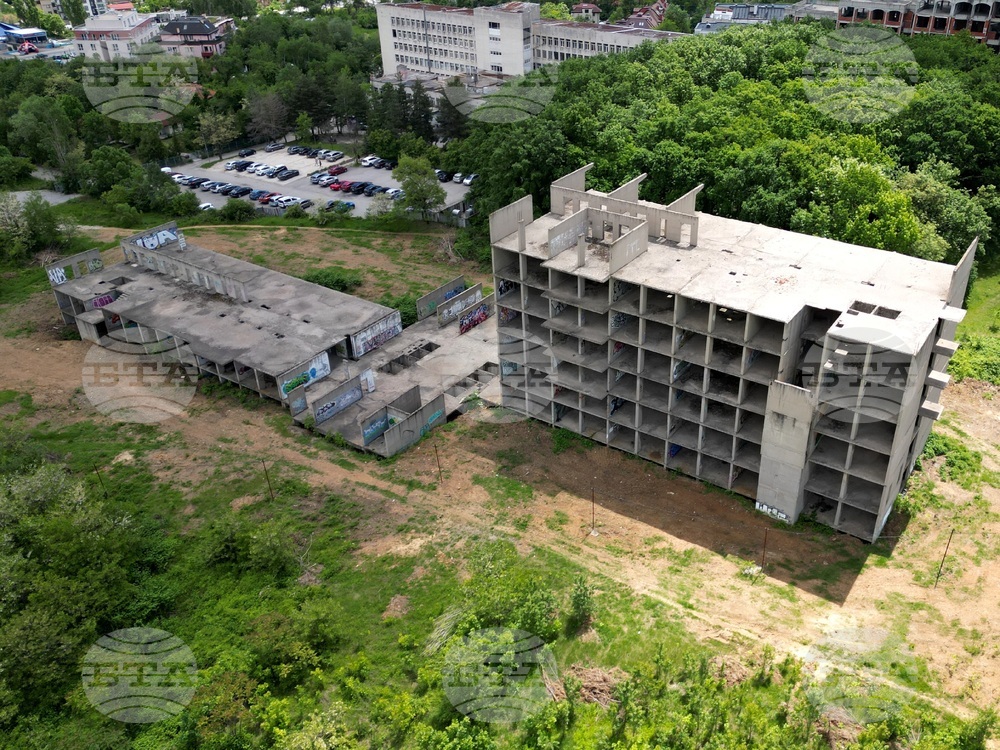 Горна баня - изглед с дрон над терена определен за национална детска болница