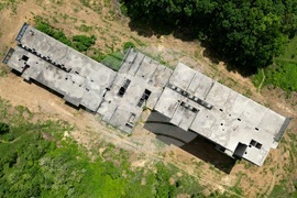 Горна баня - изглед с дрон над терена определен за национална детска болница