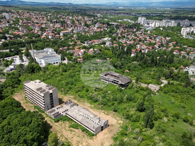 Горна баня - изглед с дрон над терена определен за национална детска болница